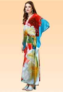 Robe kaftan élégante pour femme – Kaftan de plage imprimé coupe ample pour la collection d'été. - Product Image 3