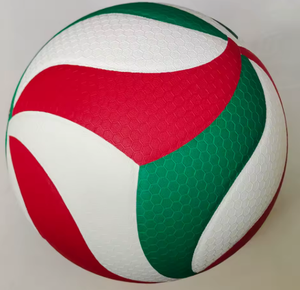 Ballon de volley-ball en PU, motif tourbillon rouge, vert et blanc, taille standard pour l'entraînement des adultes - Product Image 5