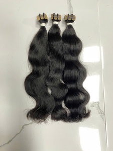 Tape Ins Wavy Textures 100% Extensiones de cabello humano vietnamita Sin tejido químico Cutícula del cabello alineada Mejor precio para mujeres negras - Product Image 2