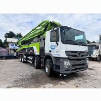 Camion pompe à béton Zoomlion 56m d'occasion économique, châssis Mercedes-Benz, entièrement testé, moteur diesel Euro 5 robuste