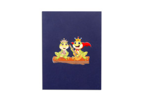 Kiricard การ์ดอวยพรเจ้าชายกบป๊อปอัพ3D น่ารักดีไซน์ใหม่งานฝีมือกระดาษงานฝีมือของขวัญคริสต์มาสอะนิเมะสไตล์เด็ก - Product Image 3