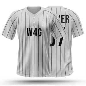 Men's Baseball Jersey Striped V-Neck Short Sleeve 100% <b>Polyester</b> Breathable Sublimated Print Regular Fit Adult All Seasons - Product Image 1