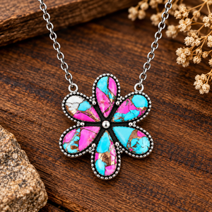 Cotton <b>Candy</b> Turquoise 925 Sterling Silver Handmade <b>Necklace</b> Western Style Turquoise Gemstone Statement Jewelry Gift for Her - Product Image 6