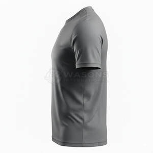 T-shirt en polyester à séchage rapide pour activités de plein air et fitness estival, couleur unie tendance - Product Image 3