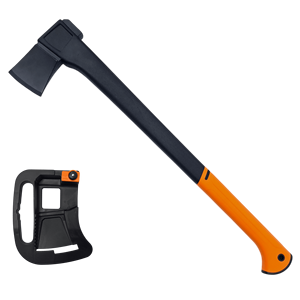 Hache de camping durable avec poignée en fibre de verre pour le fendage du bois et les tâches extérieures - Product Image 1