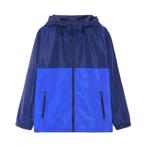 Chaqueta de Nailon con Logotipo Bordado Personalizado, Cortavientos, con Contraste de Color, Diseño de Parches, Ligera e Impermeable - Product Image 3