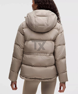 Veste matelassée respirante en toile pour femme avec coque en nylon, entièrement personnalisable et au design tendance - Product Image 2