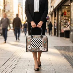 Genuine Leather Shoulder Bag Women <b>Handbag</b> Zipper Purse Portable Daily Travel Bag Luxurious Look - Product Image 3