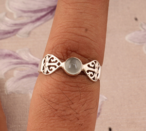 Wholesale Handcrafted Moonstone <b>Finger</b> <b>Ring</b> for Women - Trendy Bohemian Stackable Gemstone <b>Ring</b> Wedding February - Product Image 2