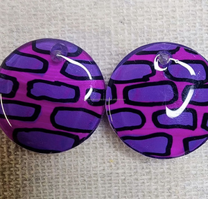 Fantaisie fille personnaliser boucles d'oreilles en résine pour femmes bijoux Double face Sublimation résine boucles d'oreilles femme - Product Image 1