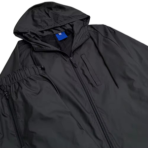 Custom Oversize Sportswear Reflective Windbreaker Men's Sweatsuit Streetwear Sports <b>Polyester</b> Nylon Tracksuit <b>Jogger</b> Set for Men - Product Image 5