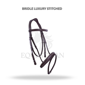 Brida de lujo cosida, tamaño completo, para equitación inglesa, para la máxima comodidad del caballo. - Product Image 2