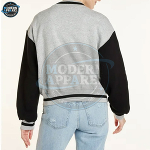 Nouvelle Veste Universitaire Personnalisée pour Hommes en Laine Melton – Blouson Letterman en Gros avec Détails en Cuir pour Hommes - Product Image 3