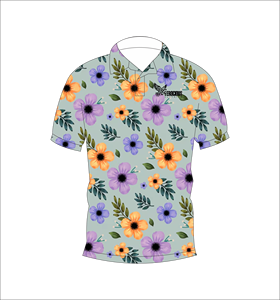 <b>Mens</b> Pastel Floral Print Polo <b>Shirt</b> Short Sleeve Casual Summer Golf Polo Lightweight <b>Collared</b> Fashion <b>Shirt</b> - Product Image 4