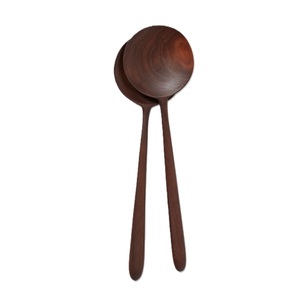 Cuillère de service traditionnelle en bois, outil de cuisine naturel fait à la main pour remuer, mélanger le riz, le curry, la soupe, la sauce, ustensile de cuisine parfait - Product Image 3