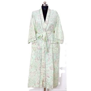 ชุดกิโมโนผ้าไหมสำหรับผู้หญิงชุดนอนพิมพ์ลายสกรีนผ้าไหมสวยใส่สบายน้ำหนักเบาฤดูร้อน - Product Image 3