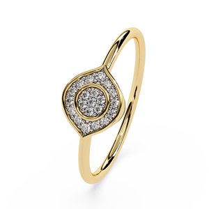 แหวนทองคำแท้ทรงกลมดีไซน์คลาสสิกสำหรับผู้หญิง 10k 14k 18k เหมาะสำหรับเป็นของขวัญ งานหมั้น วันครบรอบแต่งงาน - Product Image 2