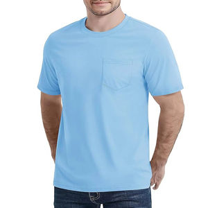 Camiseta Casual Básica de Manga Corta para Hombre, Corte Ajustado, Cuello Redondo, Lisa, para Verano - Product Image 3