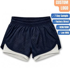7 Day Sample Fast Delivery 150GSM 2 in 1 Mesh Sport Shorts OEM ODM Factory Direct - Product Image 1