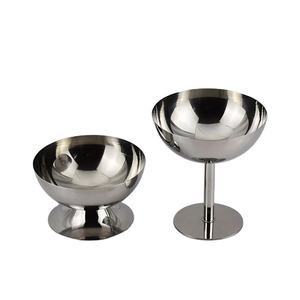 Vente flash : Gobelet à glace en acier inoxydable de 200 ml, multifonction, gobelet à snack, verrerie argentée, verres à vin pour événements, gobelet à vin, mug - Product Image 1