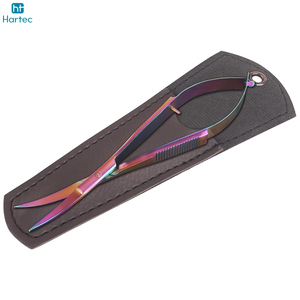 Tijeras de Acero Inoxidable Antideslizantes para Manicura, con Estuche Protector, Multicolores, para el Cuidado de las Uñas y Cutículas - Product Image 5