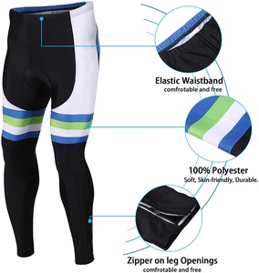 Ensemble maillot et short de cyclisme pour homme, bleu, vert, blanc, manches longues, respirant, en spandex et polyester, tenue de cyclisme d'équipe - Product Image 4