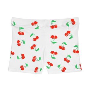 Shorts de Mujer con Estampado de Cerezas, Cintura Media, Cierre Elástico, Estilo Casual, Tejido de Algodón Transpirable, Corte Regular - Product Image 6