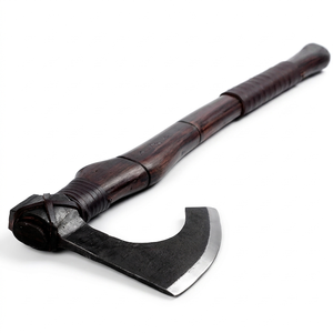 ขวานผ่าไม้สองคมเหล็กกล้าคาร์บอนสูงเกรดอุตสาหกรรม MS Enterprises ด้ามไม้สลักลายทำมือ ขนาด 12 นิ้ว - Product Image 2