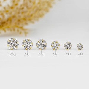 Pendientes de Plata de Ley 925 con Moissanita, Elegantes y Brillantes, para Regalo de Mujer - Product Image 6