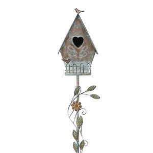 Nichoir d'extérieur pour oiseaux sauvages, cabane décorative classique pour oiseaux, nichoir en métal suspendu, best-seller - Product Image 3