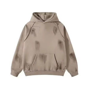 Sudadera con Capucha Personalizada para Hombre, Estilo Desgastado, Oversize, de Algodón Grueso, Felpa, Vintage, Lavada, Estilo Urbano, Fabricación Propia - Product Image 1