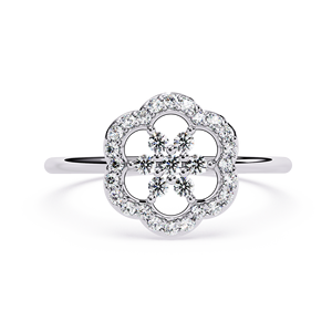 Bagues de fiançailles en or massif 9k 10k 14k 18k pour femmes, avec diamants cultivés en laboratoire certifiés IGI Gia, de la marque Loista Jewels - Product Image 1