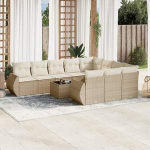 Conjunto de Sofás de Jardín Color Beige - Product Image 1