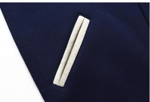 Chaqueta Varsity Personalizada de Estilo Urbano para Hombre, Exterior de Lana/Viscosa, Transpirable, Cierre de Cremallera, Cuello Alto, Ropa Urbana de Invierno - Product Image 4