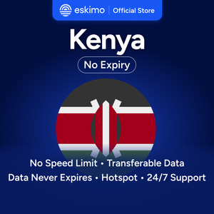 Eskimo Kenya 5GB eSIM Pas de date d'expiration des données Données de voyage à grande vitesse 5G/4G Pas de carte SIM physique requise S-KEN-05 Smartphones numériques - Product Image 1