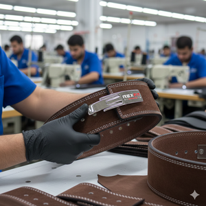 Ceinture de musculation Rexfit Sport en cuir véritable pour haltérophilie, powerlifting, soutien du dos, ceinture robuste à boucle réglable pour hommes - Product Image 5