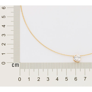 Heart Cut Cubic Zirconia Pendant Necklace 18K Gold Plated <b>Snake</b> Chain Minimalist Women's Everyday Jewelry - Product Image 2