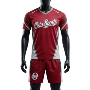 Conjunto de Uniforme de Lacrosse Sublimado Rojo y Blanco Unisex, Uniforme Deportivo Ligero de Poliéster, Ropa de Entrenamiento - Product Image 1