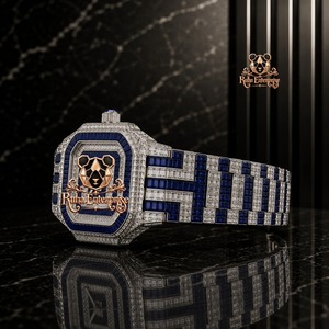 Reloj de Pulsera de Plata de Ley 925 con Diamantes, Estilo Hip Hop, Brillante, Duradero, de Acero Inoxidable, para Eventos - Product Image 6