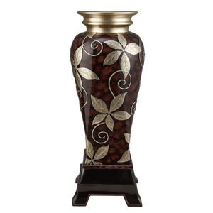 Juego de jarrones modernos de metal negro con diseño artístico de estampado animal, decoración de lujo para el hogar, jarrón de mesa para flores, para sala de estar y oficina. - Product Image 3