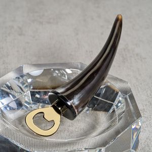 Luxury Handmade Buffalo Horn Bottle Opener Rustic Beer Opener Premium Bar Gift Kitchen Accessory Custom Logo Available - Product Image 3