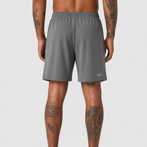 2026 <b>Mens</b> Solid Minimalist Streetwear Mid <b>Waist</b> Polyester Embroidered <b>Elastic</b> <b>Waist</b> Quick Dry Lightweight Summer Casual <b>Shorts</b> - Product Image 5