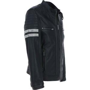 Chaqueta de Cuero Genuino para Hombre, Chaqueta de Motociclista Profesional, Chaqueta de Cuero Vacuno Real de Alta Calidad con Logotipo Personalizado al por Mayor - Product Image 5