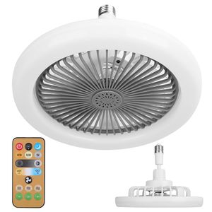 Ventilateur de plafond LED E27 de 9,44 pouces avec éclairage, télécommande, variateur d'intensité, couleur et luminosité réglables, 3 vitesses de ventilation, minuterie - Product Image 6