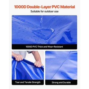 Serbatoio d'Acqua Pieghevole in PVC 1000D da 330L di Grande Capacità per Idratazione - Product Image 3