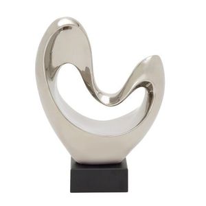 Escultura Metálica Abstracta Moderna en Dorado, Geométrica, Ecológica, Decoración para Bodas y Hogar, Pieza de Arte para Mesa de Sala - Product Image 2