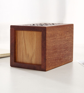 <b>Vintage</b> Ebony Wood Square Pens Gargae Storage <b>Box</b> Desk Organizer for Home Office School Use - Product Image 3