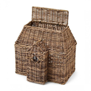 Decoración Navideña Única Hecha a Mano con Ratán, Cesta de Almacenamiento Tejida Ecológica para el Hogar, Escultura Decorativa para Habitación - Product Image 4