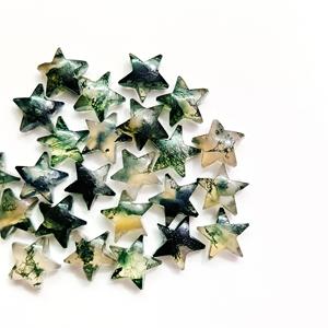 หินอัญมณีโมรามอสรูปดาวแกะสลักด้วยมือขนาด8มม. ธรรมชาติหินโมรามอสแกะสลักดาวเรียบสำหรับทำเครื่องประดับจำนวนมาก - Product Image 5