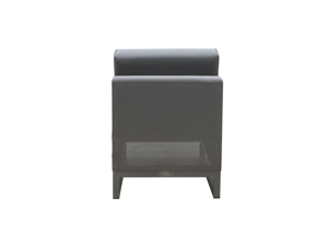 Sofá Moderno de Una Plaza, Cuadrado, Respaldo Firme, Relleno de Espuma, Tapizado en Tela, Patas de Metal, Sin Brazos, Mueble para Sala de Estar - Product Image 4